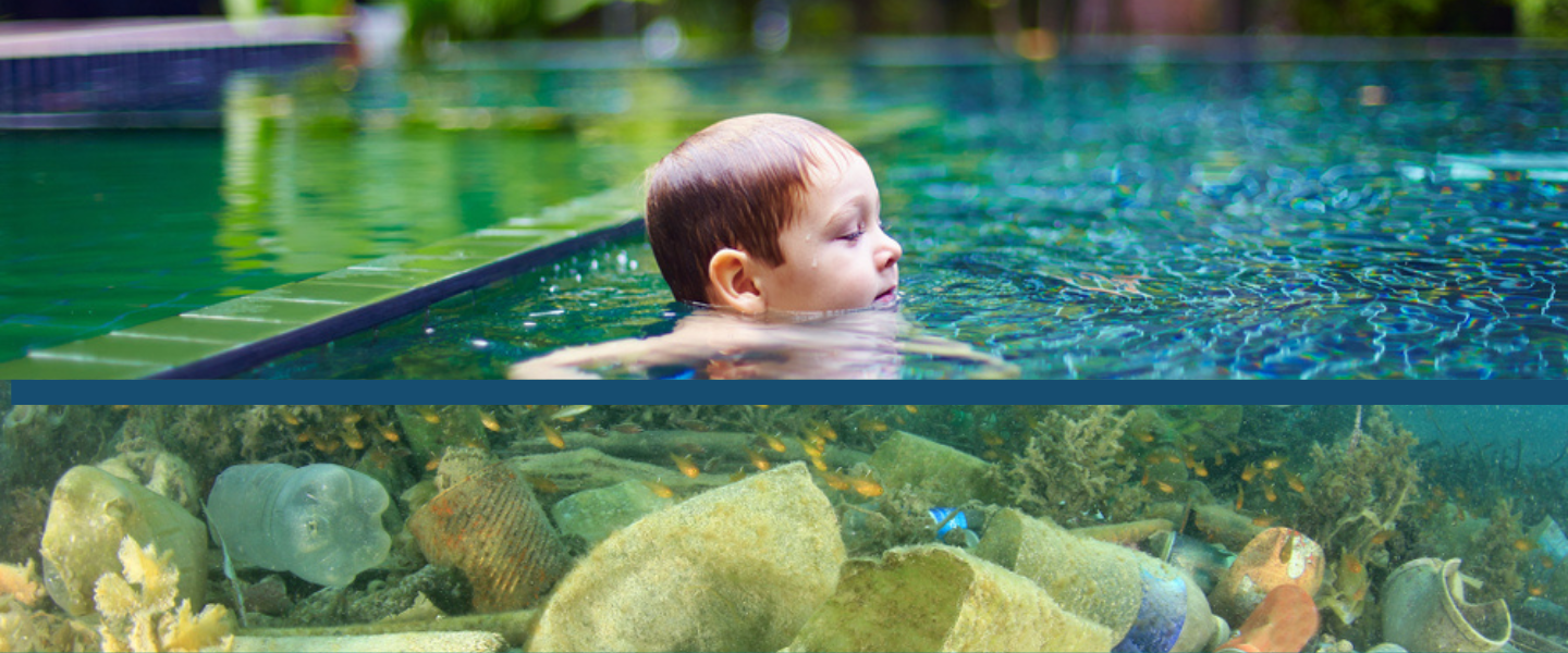 Child swimming outdoors - drowning prevention week
